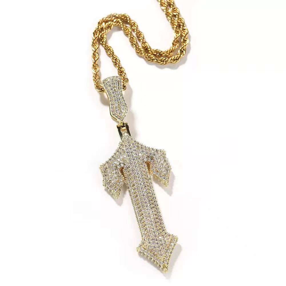 SSS- Trapstar Initial Icedout Letter T diamond fully encrusted pendant